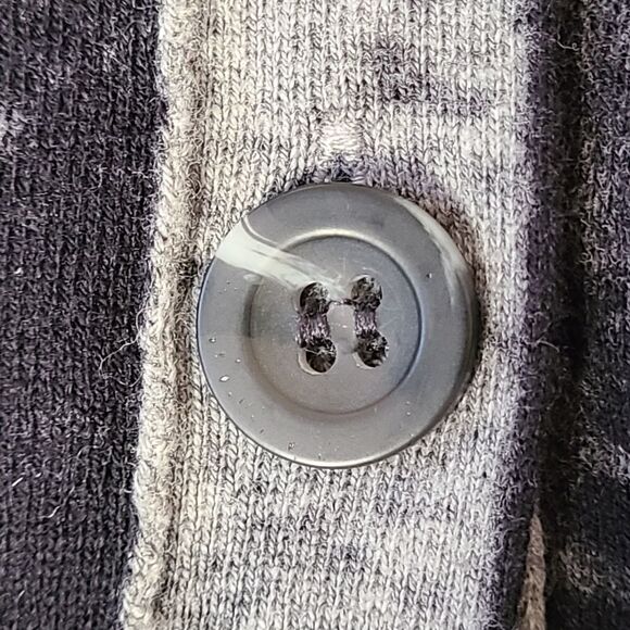 Michael Stars Black & Gray Button Front Cardigan Sweater 100% Cotton - Size 2 - Picture 6 of 12